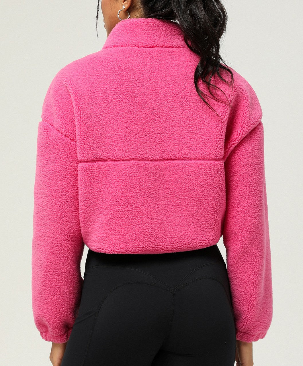 Flauschige Crop-Jacke