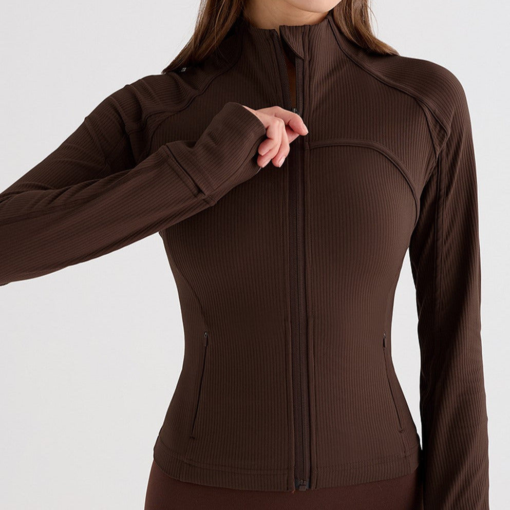 Fitnessjacke Coolmax gerippt