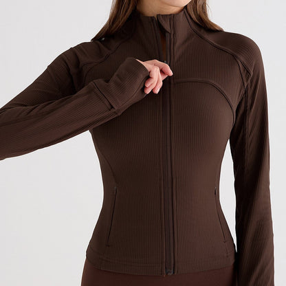 Fitnessjacke Coolmax gerippt