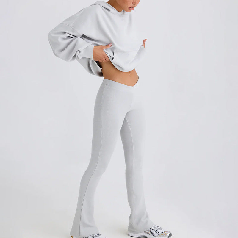 Lounge Set mit Hoodie und Bootcut Pants Mix&Match