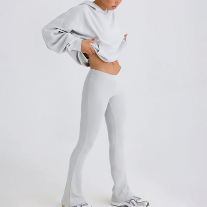 Lounge Set mit Hoodie und Bootcut Pants Mix&Match