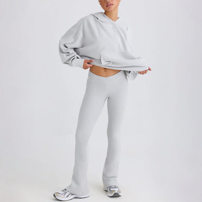 Lounge Set mit Hoodie und Bootcut Pants Mix&Match