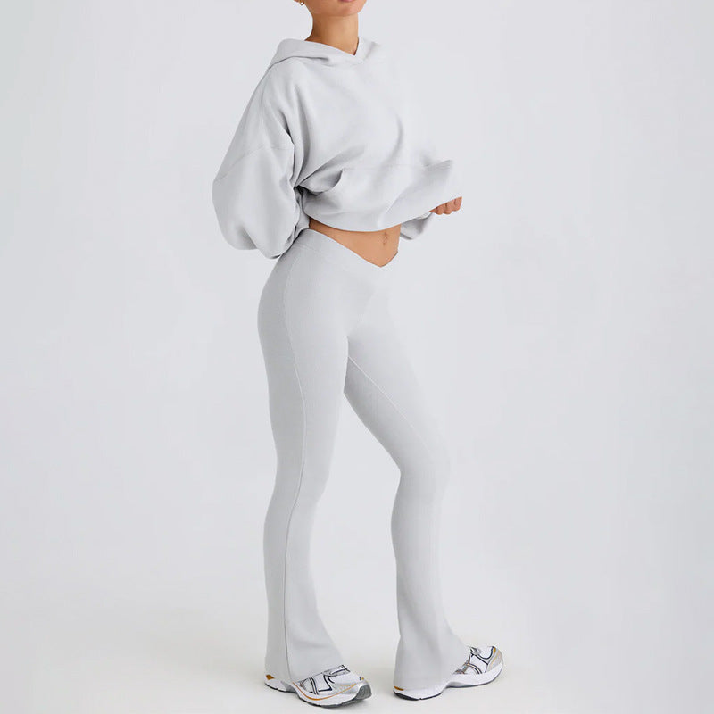 Lounge Set mit Hoodie und Bootcut Pants Mix&Match
