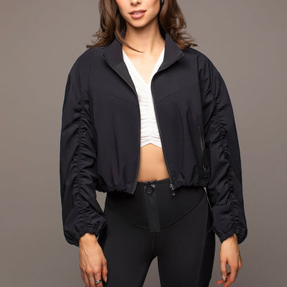 Outdoor Jacke mit gerafften Ärmeln