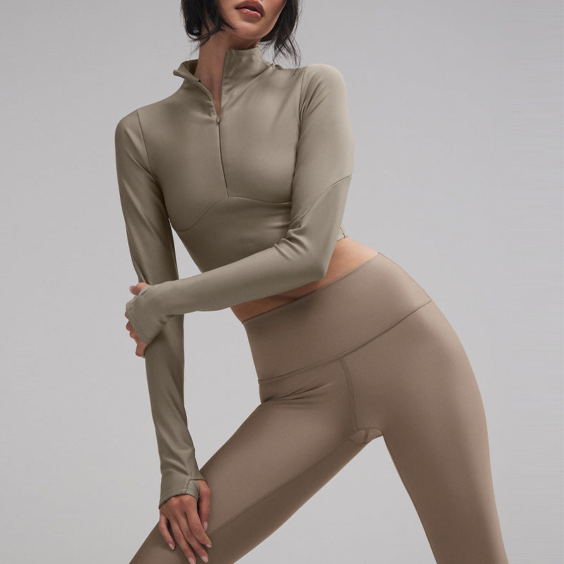 Zipper Oberteil Longsleeve