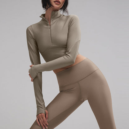 Zipper Oberteil Longsleeve