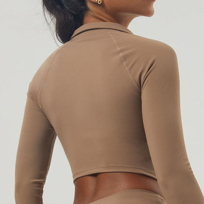 Fitnessjacke Slimfit Turtleneck