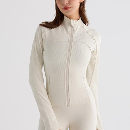 Fitnessjacke Coolmax gerippt
